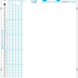 Part 1 of the light blue test sheet PDP 100