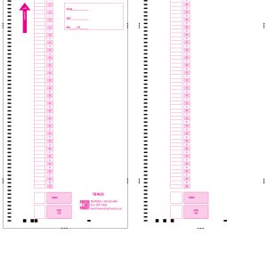 Pink Scantron test sheet PDP 19630