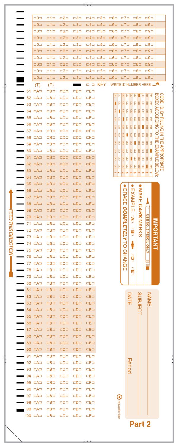 Part 2 of the PDP 20052 orange test form
