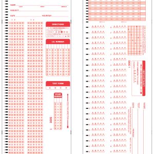 Red Scantron test sheet PDP 2632