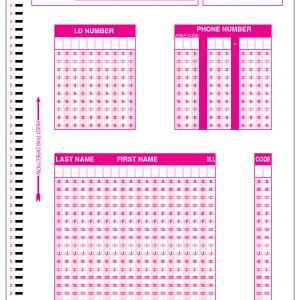 Pink student enrollment sheet PDP 288