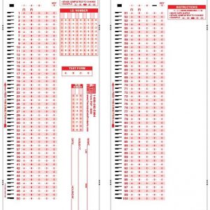 Red PDP 8000 double sided test form