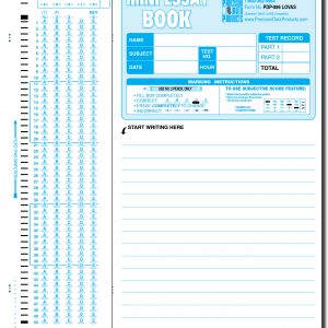 Mini Essay Book PDP 886-Low-Viz test form