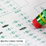 Erasing an option on a multiple choice test form